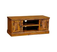 Ganga Medium Plazma TV Cabinet - Sheesham Wood - L45 x W125 x H45 cm - Honey Dark Finish Jaipur Furniture Ltd Brown One Size