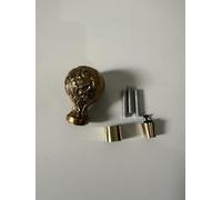 Ganga Nautical Decorative Brass Door Knob with Ornate Design, Antique Gold Finish, Hardware Kit Included