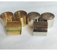 Ganga Nautical Lot of 6 Solid Brass & Silver Ferrules Collars Ring Shaft Walking Stick-Spare Part Accessories for Wooden Sticks-Walking Cane