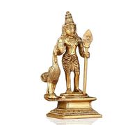 GangesIndia God Murugan Swami Miniature Brass Statue
