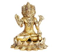 Gangesindia 'Lord Brahma' Creater of Universe - Brass Statue Pooja Decor Home and Office (Lord Brahma Idol)