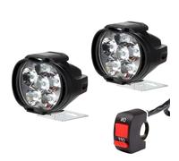 GANGEV Headlamp Motorcycle 6LED 12V Headlights White Super Bright Working Front Light 1500LM LED Scooters Spotlight Motorbike Fog Lampht