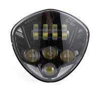 GANGEV Headlamp Motorcycle Black LED Headlamp Headlight Head Light High Low Beam DRL For Victory For Cross For Country For Kingpin