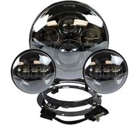 GANGEV Headlamp Motorcycle Light 7 Inch Motor LED Headlight with 4.5 Fog Lamps For Davidson For Electra Glide For Softail For Fat Boy