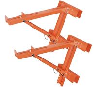 Ganggend 2 Pack Ladder Jacks for Scaffolding Platform,Heavy Duty Steel Ladder Jacks Scaffold Bracket,Adjustable Two-Rung Short Body Extension Ladder Jack for Roofing Painting Jobsite 20 inch Platform
