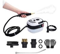 Ganggend Handheld Steam Cleaner, 2500W Hand-Held High Pressure Portable Cleaning Machine with 3 Brush, High Temperature Steamer for Home Use, Kitchen, Furniture, Bathroom, Car (White)
