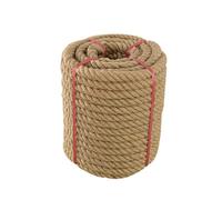 Ganggend Jute Rope (1.5 in X 50 ft), 38mm Thick Twisted Manila Ropes, Natural Heavy Duty Hemp Rope for Swing Bed, Crafts, Railing, Tug of War, Landscaping, Garden, Bundling, Hammock, Home Decorating