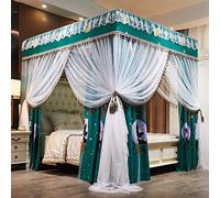 Gangkun Mosquito net, bed mantle home textile, floor mosquito net 1.5m 1.8m bed, double gauze account 2.0 bracket bed, 2.0 * 2.2m pole diameter 25mm-Love in Love_1.5 * 2.0m pole diameter 25mm