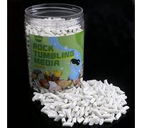 GANGOU 2 LBS Non-Abrasive Ceramic Small Tumbling Media, 3/16”dia. X 3/8”long Cylinders, Perfect for Stone, Compatible with Any Brand Tumbler or Grit