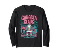 Gangsta Claus Urban Christmas Holiday Funny Art Long Sleeve T-Shirt