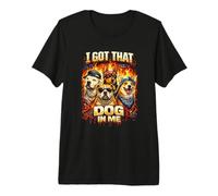 Gangsta Dogs Funny Mean Mug Dog Gangs Humor Attitude Premium T-Shirt