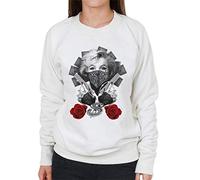 Gangsta Marilyn Monroe Women's Sweatshirt White