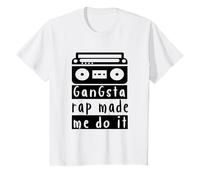 Gangsta Rap Made Me Do It Gift For Boy Girl Rap Music Lover T-Shirt