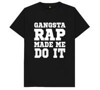 Gangsta Rap Made Me Do It Kids Womens Mens T Shirt 12-13 Black
