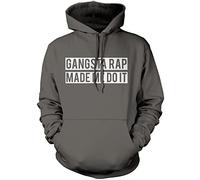 Gangsta Rap Made Me Do It Unisex Hoodie - Grey Medium