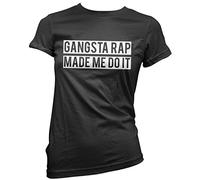Gangsta Rap Made Me Do It Women's T-Shirt - Black 8