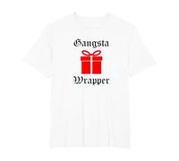 Gangsta Wrapper T-Shirt, Men's Big and Tall, White, 2X Tall