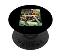 Gangster Cats Street Cat Gang In Car Meme The Meowfia Crime PopSockets Adhesive PopGrip