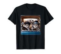 Gangster Cats Street Cat Gang in Car Meme The Meowfia Crime T-Shirt