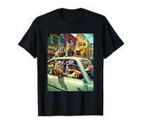 Gangster Cats Street Cat Gang in Car Meme The Meowfia Crime T-Shirt