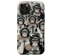 Gangster Chimp Ape Mafia Lollipop Noir Pop Art Illustration Case for iPhone 11 Pro