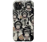 Gangster Chimp Ape Mafia Lollipop Noir Pop Art Illustration Case for iPhone 11 Pro Max