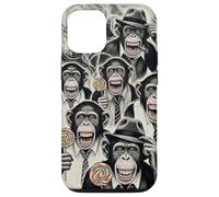 Gangster Chimp Ape Mafia Lollipop Noir Pop Art Illustration Case for iPhone 12/12 Pro
