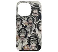 Gangster Chimp Ape Mafia Lollipop Noir Pop Art Illustration Case for iPhone 13 Pro