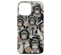 Gangster Chimp Ape Mafia Lollipop Noir Pop Art Illustration Case for iPhone 13 Pro Max