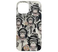 Gangster Chimp Ape Mafia Lollipop Noir Pop Art Illustration Case for iPhone 15