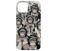 Gangster Chimp Ape Mafia Lollipop Noir Pop Art Illustration Case for iPhone 15 Plus
