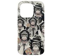 Gangster Chimp Ape Mafia Lollipop Noir Pop Art Illustration Case for iPhone 15 Pro