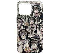 Gangster Chimp Ape Mafia Lollipop Noir Pop Art Illustration Case for iPhone 16 Pro