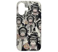 Gangster Chimp Ape Mafia Lollipop Noir Pop Art Illustration Case for iPhone 17