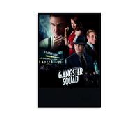 Gangster Film Squad Action Thriller Retro Movie Poster Wall Art Canvas Aesthetic Cover Poster Vintage Music And Movies Decorative Painting for Living Room Bed Room 08x12inch(20x30cm) Unframe-style