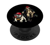 Gangster George Washington Walking Bulldog Patriotic PopSockets Adhesive PopGrip