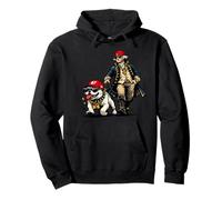 Gangster George Washington Walking Bulldog Patriotic Pullover Hoodie