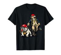 Gangster George Washington Walking Bulldog Patriotic T-Shirt