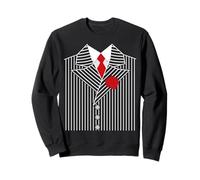 Gangster Halloween Mafia costume - pinstripe suit with rose Sweatshirt