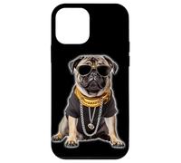 Gangster Pug Hip Hop Dog with Sunglasses and Gold Chain Case for iPhone 12 mini