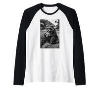 Gangster Raccoon with Bubble Tea, Raccoon Raglan Baseball Tee