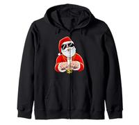Gangster Santa Claus Hip Hop Gangsta Wrapper Funny Christmas Zip Hoodie