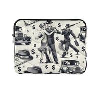 Gangster Style Dollar Tango Fedora Hat Laptop Sleeve Case for 13-14 Inch Notebook, Portable Computer Bag Briefcase Tablet Travel Carrying Case