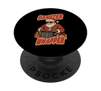 Gangster Wrapper Cool HipHop Santa Claus Christmas PopSockets Adhesive PopGrip