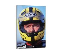 GANGSUQD Joey Dunlop Poster Vintage Wall Art Canvas Aesthetic Posters Music And Movies Decor Painting for Living Room Bed Room 16x24inch(40x60cm) Frame-style