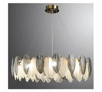 GANGUIO Fashion Chandelier Modern Chandelier, Scandinavian Home Decoration Dining Room Crystal Chandelier Ceiling Light Villa Chandelier Indoor Lighting(Size:Long 85cm)