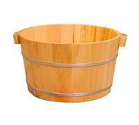 GANGUIO Pedicure Basin Foot Tub Foot Bath Pot Small Wash Basin Cedar Flat Foot Bathmini Foot Bath Barrel Healthy Bathing,40 * 36CM