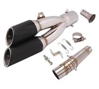 gangxiao for NC700 NC700X NC750 NC750X NC750S 2012-2023 Motorcycle Escape Middle Link Muffler DB Killer Exhaust Pipe Motorbike Saddle Bag(E)