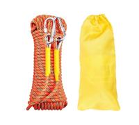 Gangying 50m Climbing Rope 10mm Outdoor Static Rock Climbing Rope High Strength Cord Safety Rope Braid Nylon Rope Escape Rope Fire Rescue Parachute Rope with 2 Carabiner