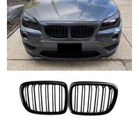 Gangying E84 Kidney Black Grille Suitable for BMW X1 Series E84 Grille Black Gloss E84 Grill Front X1 Double Bridge Kidney 2009 2010 2011 2012 2013 2014